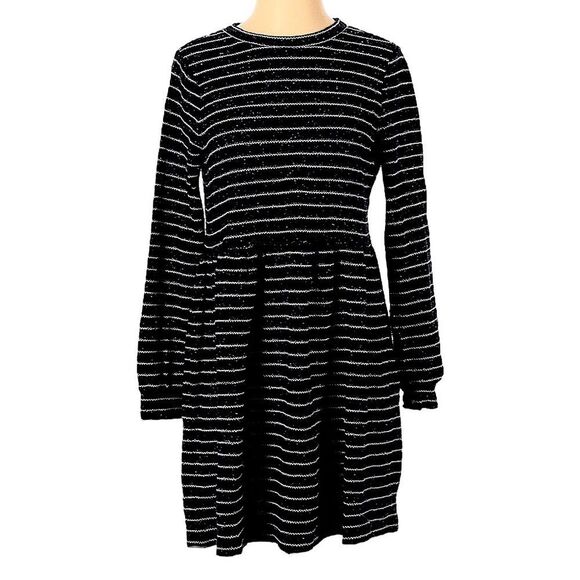 Loft Stripe Dress Navy Button Back Dress Size XS • NEW WITH TAGS • - Picture 5 of 10